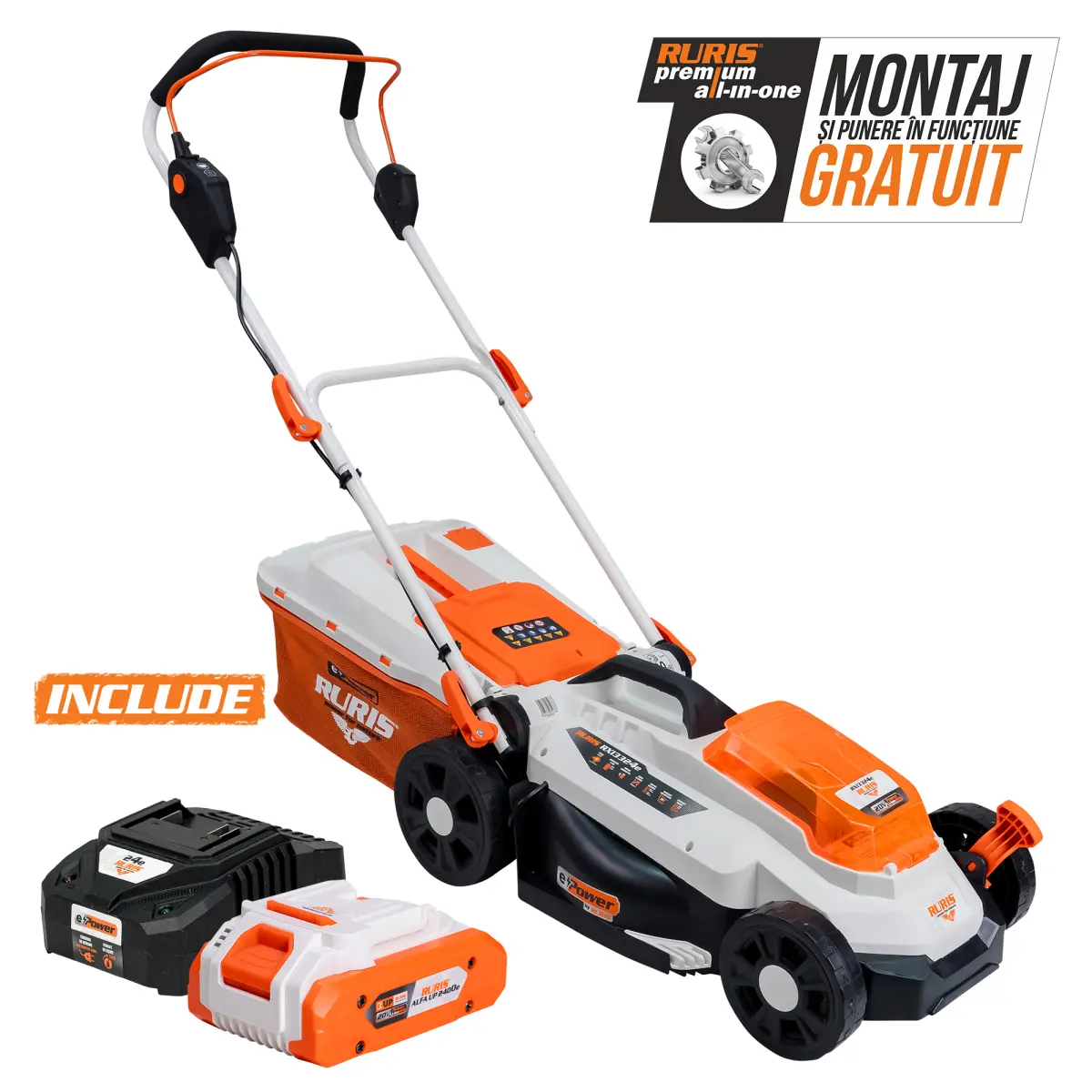 Mașină de tuns gazon RURIS RXI3324e Power Alfa UP