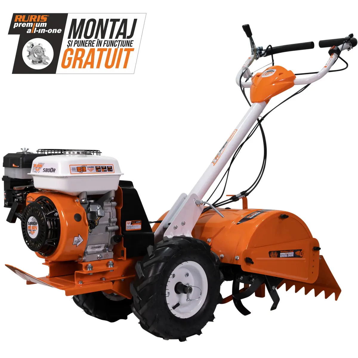 Motosapa RURIS 5800R + roti cauciuc 5.00-6