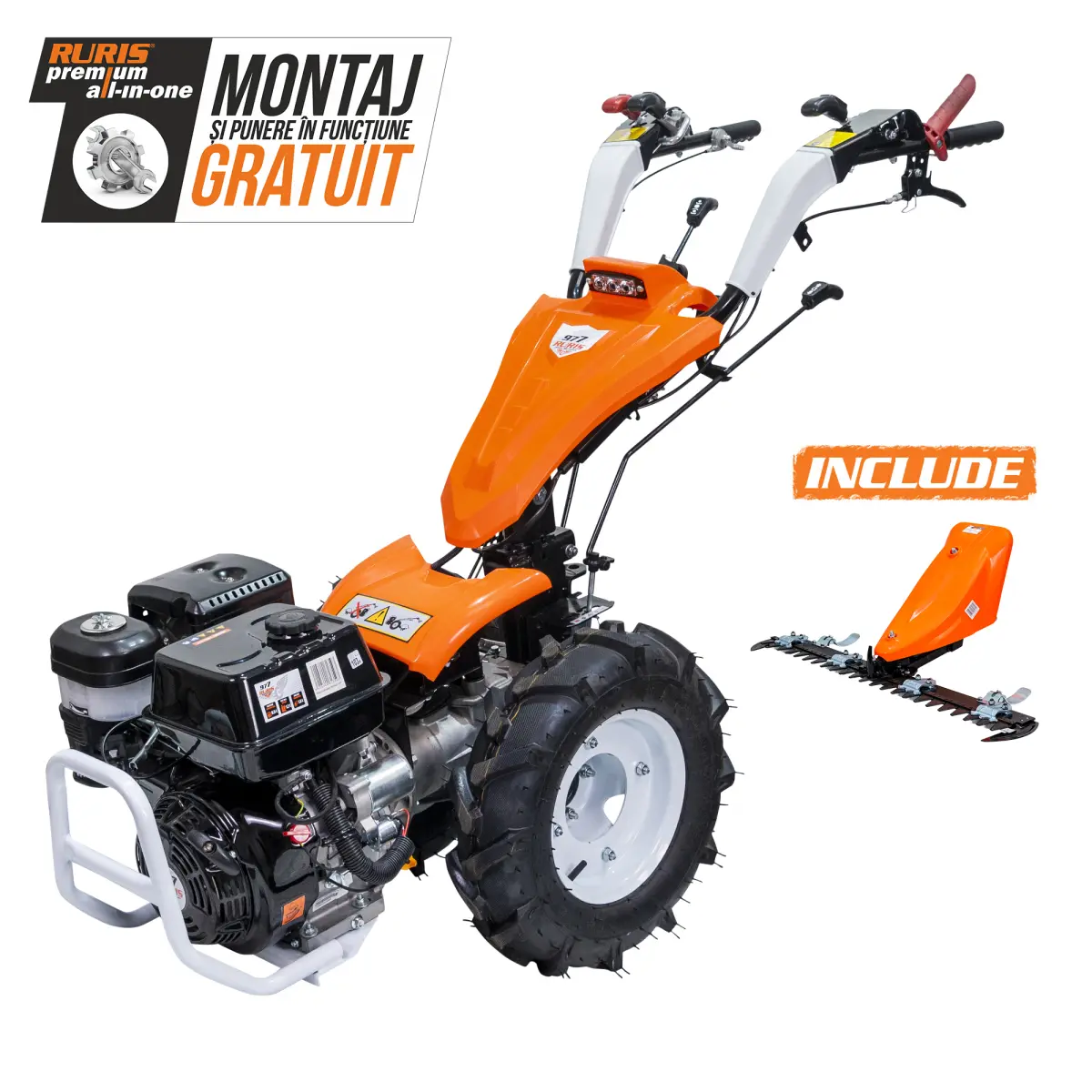 Motocultivator Ruris 977C + lamă de cosit C977