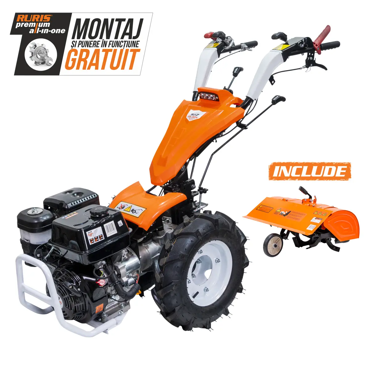 Motocultivator Ruris 977S + freză de săpat S977